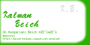 kalman beich business card